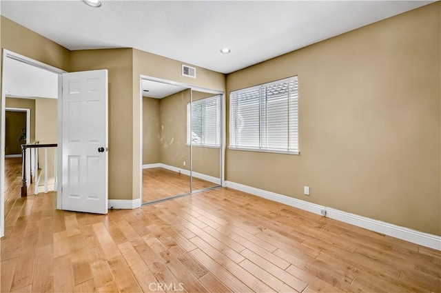 24676 Vista Cerritos, Calabasas, CA 91302 - unfurnished bedroom with light wood-style floors, recessed lighting, and a closet