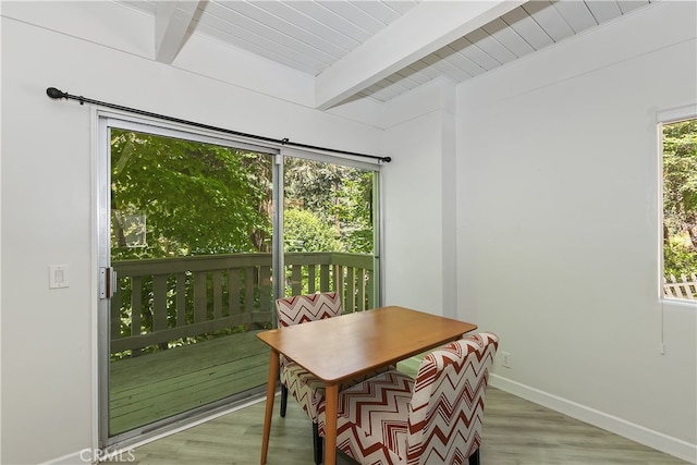 776 Lords Ln, Lake Arrowhead, CA 92352 - sunroom / solarium featuring healthy amount of natural light and beam ceiling