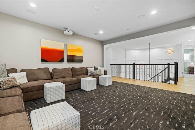 22388 Riverstream Ct, Saugus, CA 91350 - living room featuring wood finished floors and recessed lighting