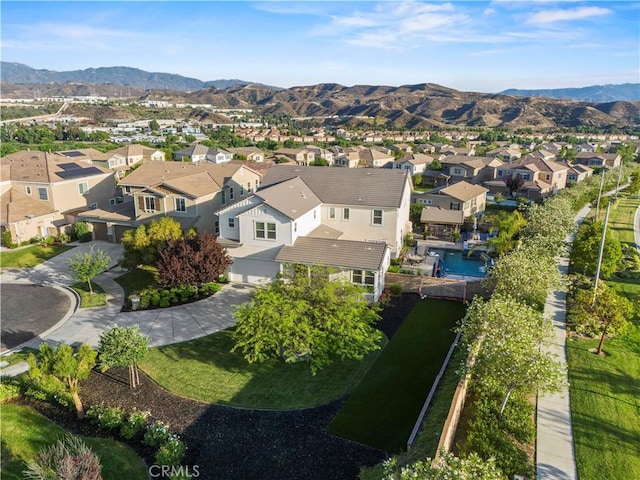 22388 Riverstream Ct, Saugus, CA 91350 - aerial view of property and surrounding area featuring nearby suburban area and mountains