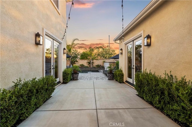 22388 Riverstream Ct, Saugus, CA 91350 - view of patio / terrace with french doors
