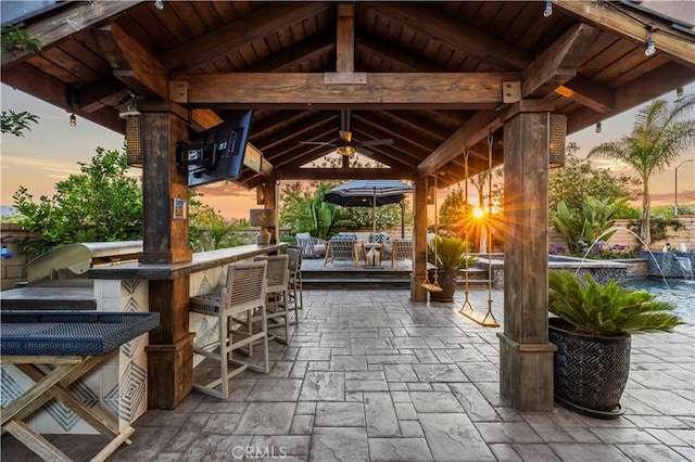 22388 Riverstream Ct, Saugus, CA 91350 - view of patio with a gazebo