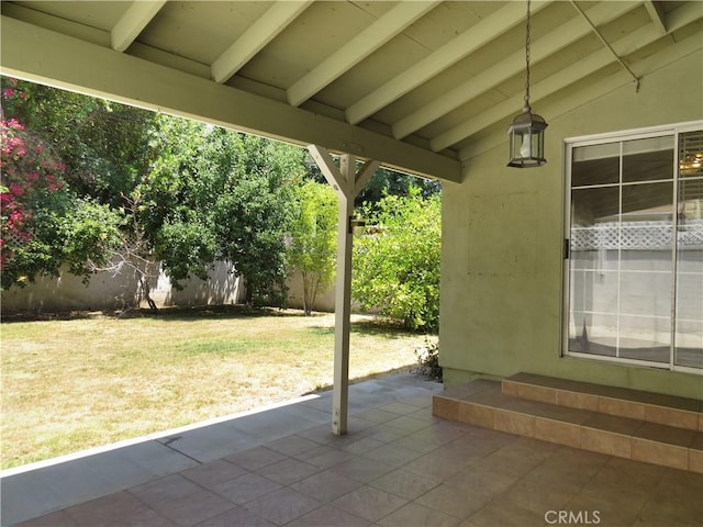 22727 Mariano St, Woodland Hills, CA 91367 - fenced backyard featuring a patio area and entry steps