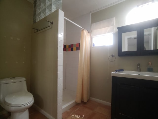 22727 Mariano St, Woodland Hills, CA 91367 - bathroom with vanity, a stall shower, and tile patterned flooring