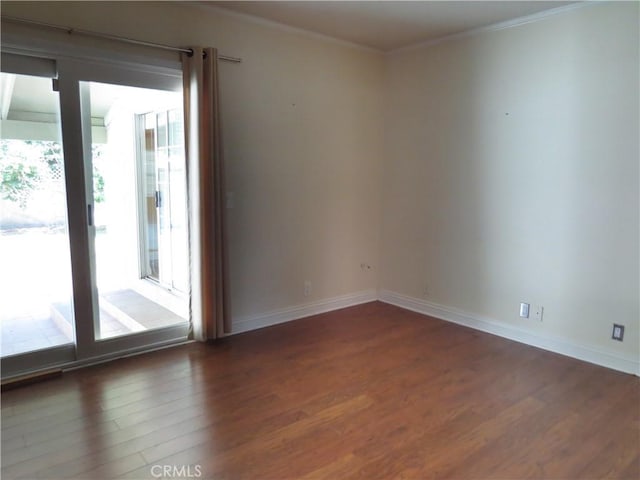 22727 Mariano St, Woodland Hills, CA 91367 - spare room with wood finished floors and crown molding