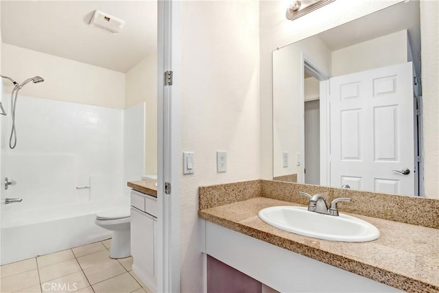 1265 Kendall Dr Unit 222, San Bernardino, CA 92407 - full bath featuring vanity, tile patterned flooring, and shower / washtub combination
