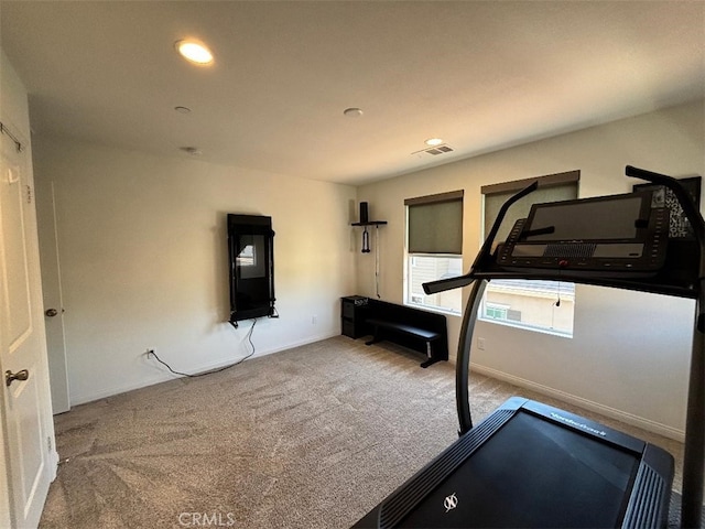 2717 Juniper Berry St, Spring Valley, CA 91977 - exercise room featuring carpet and recessed lighting