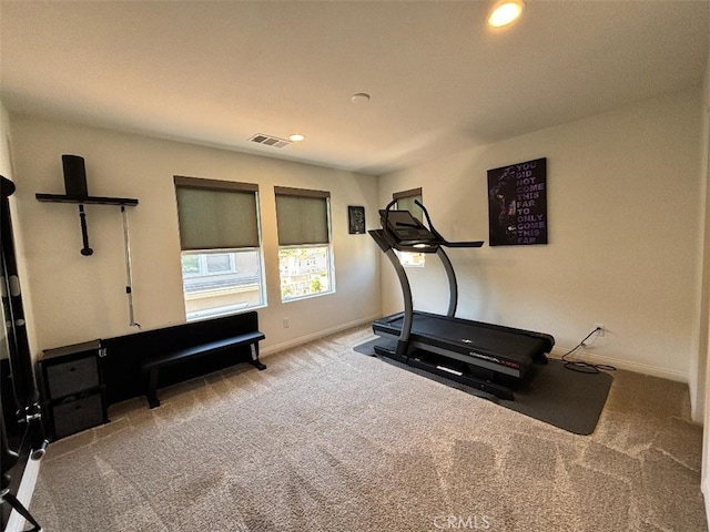2717 Juniper Berry St, Spring Valley, CA 91977 - exercise area featuring carpet flooring and recessed lighting