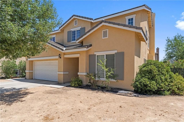 3020 Peaceful Way, Lancaster, CA 93535 - traditional home with concrete driveway, stucco siding, and an attached garage
