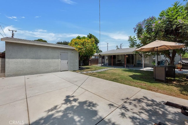 10923 Haskell Ave, Granada Hills, CA 91344 - view of front of house with a patio and stucco siding