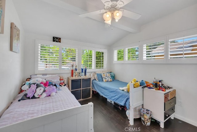 10923 Haskell Ave, Granada Hills, CA 91344 - bedroom with dark wood-style flooring and a ceiling fan