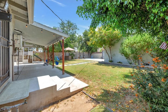 10923 Haskell Ave, Granada Hills, CA 91344 - fenced backyard with a patio area