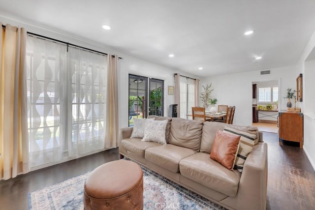 10923 Haskell Ave, Granada Hills, CA 91344 - living area with wood finished floors and recessed lighting