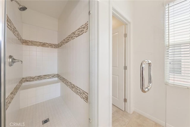 41 Somerton, Irvine, CA 92620 - full bath featuring a stall shower, plenty of natural light, and tile patterned flooring