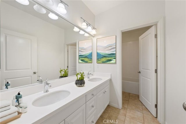 41 Somerton, Irvine, CA 92620 - full bathroom featuring double vanity and tile patterned flooring