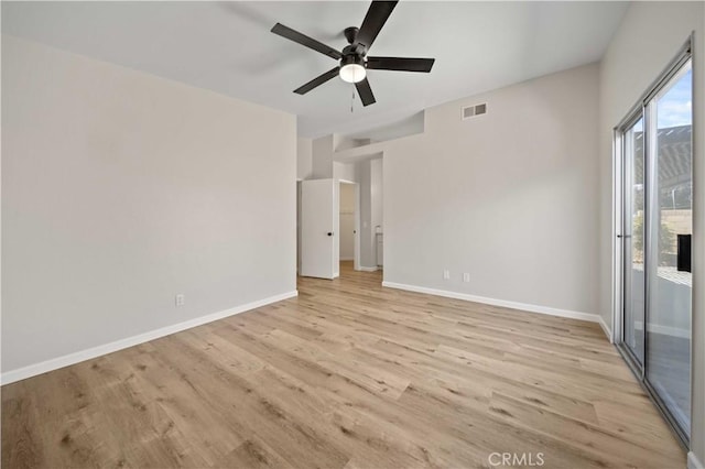 43906 Broadwater Ave, Lancaster, CA 93535 - spare room featuring ceiling fan and light wood-type flooring