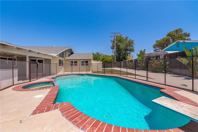 1524 Casarin Ave, Simi Valley, CA 93065 - view of pool featuring a pool with connected hot tub and a patio area