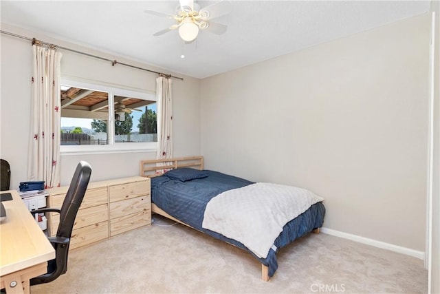 1524 Casarin Ave, Simi Valley, CA 93065 - bedroom featuring light colored carpet, a ceiling fan, and a desk