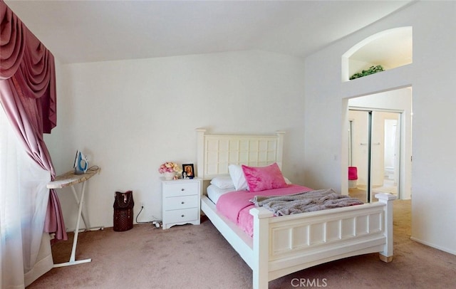 220 S Linhaven Cir, Anaheim, CA 92804 - carpeted bedroom with lofted ceiling