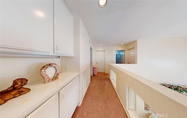 220 S Linhaven Cir, Anaheim, CA 92804 - hallway with light colored carpet and recessed lighting