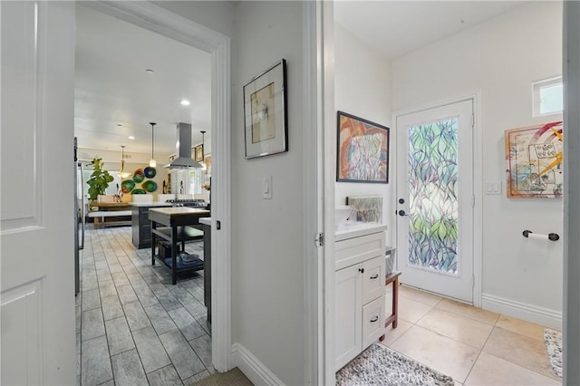 1909 Arroyo Ave, Oceanside, CA 92056 - foyer entrance with light tile patterned floors and recessed lighting