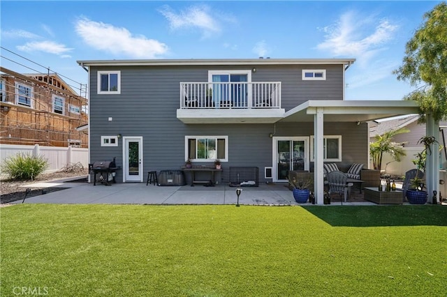 1909 Arroyo Ave, Oceanside, CA 92056 - rear view of property with a balcony, an outdoor hangout area, and a patio