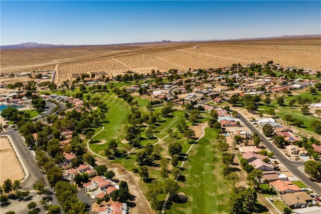 27239 Peach Tree Ln, Helendale, CA 92342 - aerial view of residential area with a mountain backdrop and a golf course