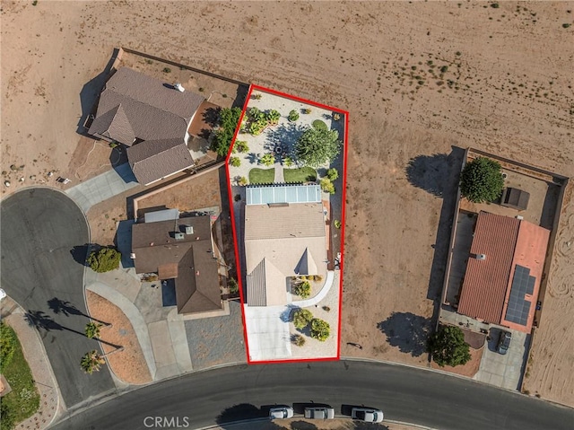 27239 Peach Tree Ln, Helendale, CA 92342 - aerial view of property's location with property parcel outlined