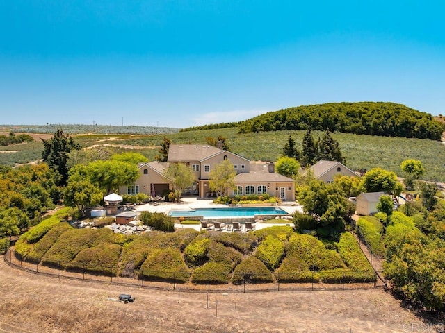 32110 Dos Ninas, Bonsall, CA 92003 - aerial view of property and surrounding area featuring a pool