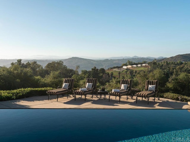 32110 Dos Ninas, Bonsall, CA 92003 - view of pool with a mountain view and a patio