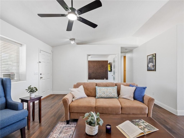 22163 Broken Lance Rd, Apple Valley, CA 92307 - living room featuring a ceiling fan and wood finished floors