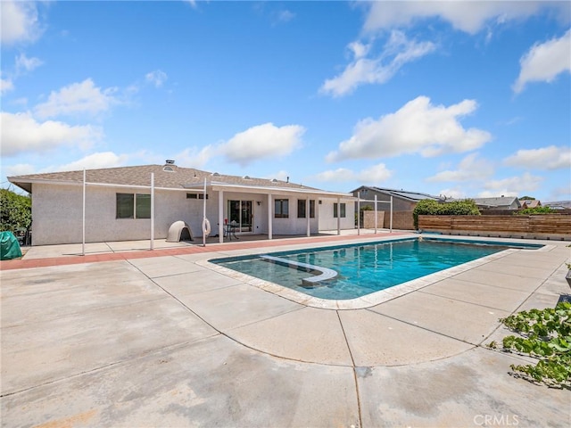 22163 Broken Lance Rd, Apple Valley, CA 92307 - view of pool with a pool with connected hot tub and a patio