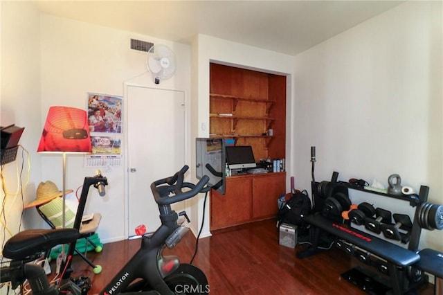 4242 Trenton Ave, Palmdale, CA 93552 - exercise room with dark wood-style floors