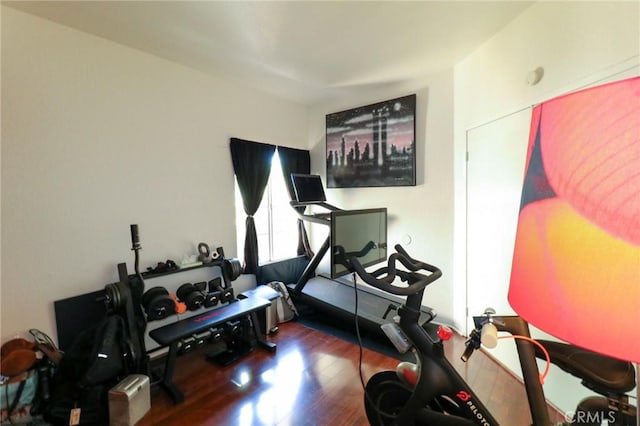 4242 Trenton Ave, Palmdale, CA 93552 - workout area featuring wood finished floors