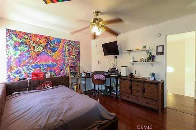4242 Trenton Ave, Palmdale, CA 93552 - bedroom featuring wood finished floors and ceiling fan