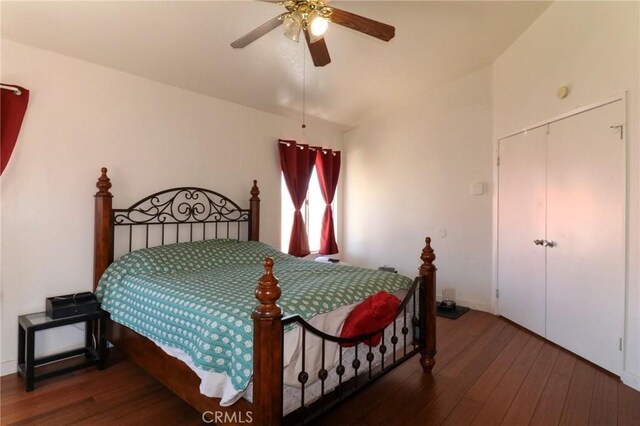 4242 Trenton Ave, Palmdale, CA 93552 - bedroom featuring hardwood / wood-style flooring and a ceiling fan