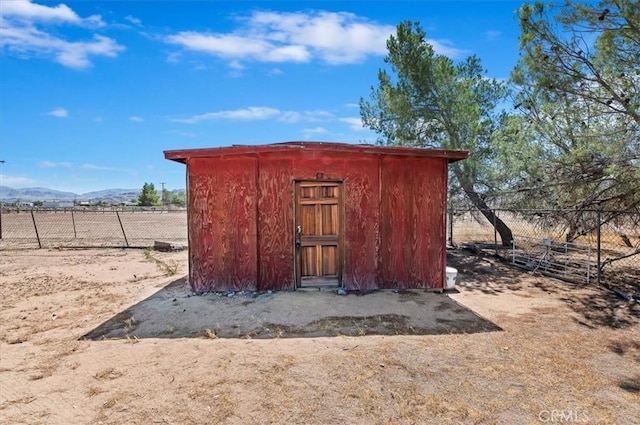 23405 Ramona Ave, Apple Valley, CA 92307 - view of shed with a mountain view