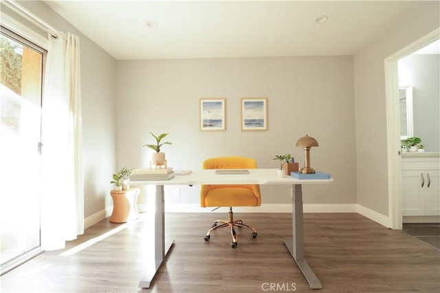 14005 Arthur Ave Unit 21, Paramount, CA 90723 - office with wood finished floors and baseboards