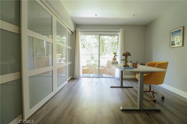 14005 Arthur Ave Unit 21, Paramount, CA 90723 - office with wood finished floors and baseboards