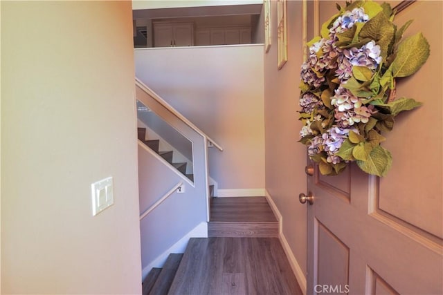 14005 Arthur Ave Unit 21, Paramount, CA 90723 - stairs with baseboards and wood finished floors