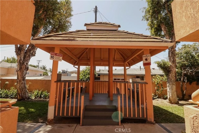 14005 Arthur Ave Unit 21, Paramount, CA 90723 - view of patio with a gazebo and a wooden deck