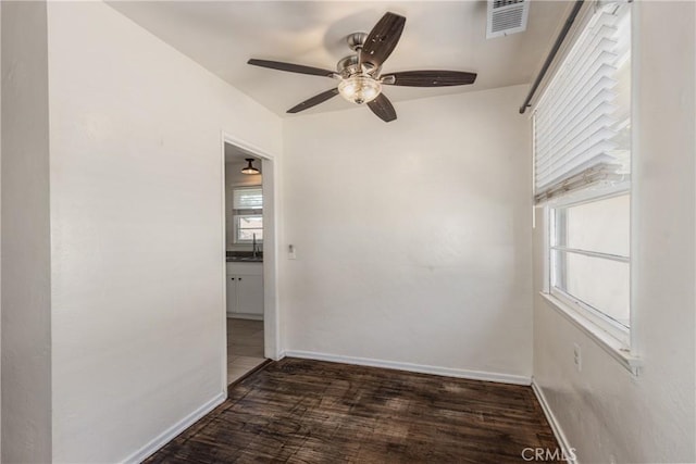 35354 Ave A, Yucaipa, CA 92399 - empty room with a ceiling fan and wood finished floors