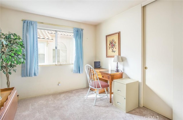 6287 Tuckaway Ave, Banning, CA 92220 - home office featuring light colored carpet