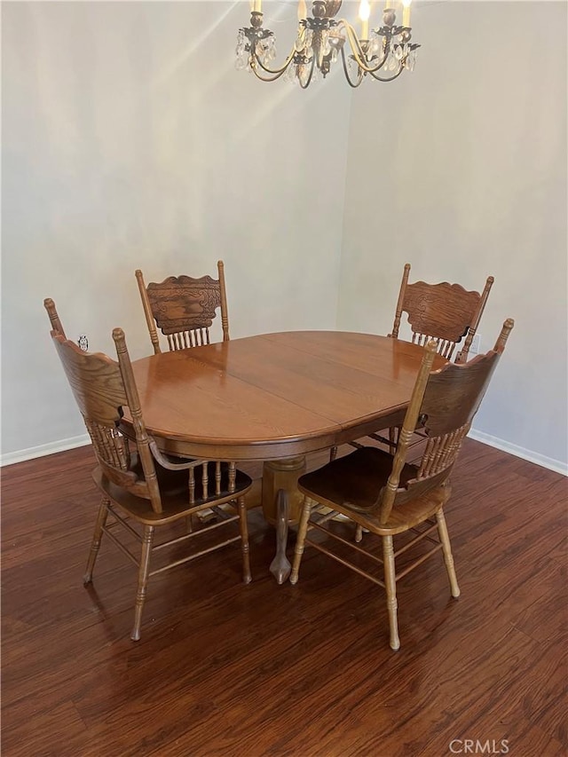 834UnitP Ronda Mendoza, Laguna Woods, CA 92637 - dining space with a chandelier and wood finished floors