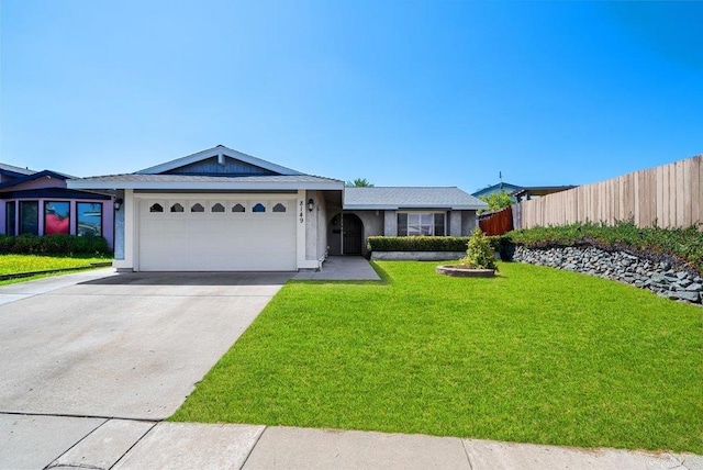 8149 Calico St, San Diego, CA 92126 - ranch-style home featuring driveway, an attached garage, and stucco siding