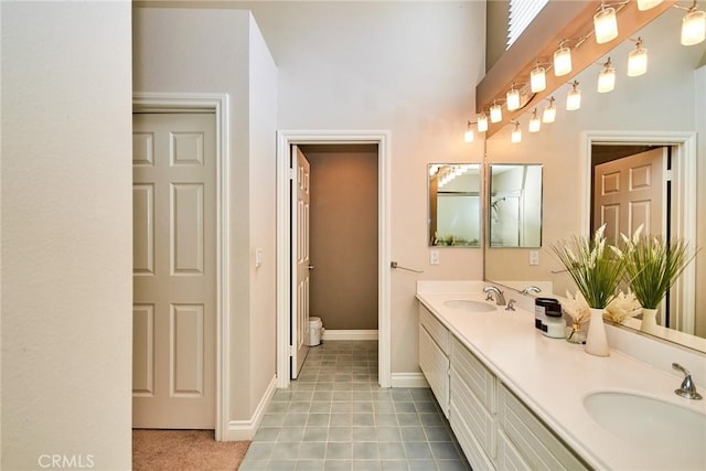 19 Las Cruces, Irvine, CA 92614 - full bath featuring double vanity and tile patterned flooring
