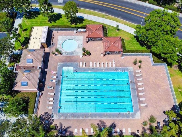 19 Las Cruces, Irvine, CA 92614 - drone / aerial view of a pool