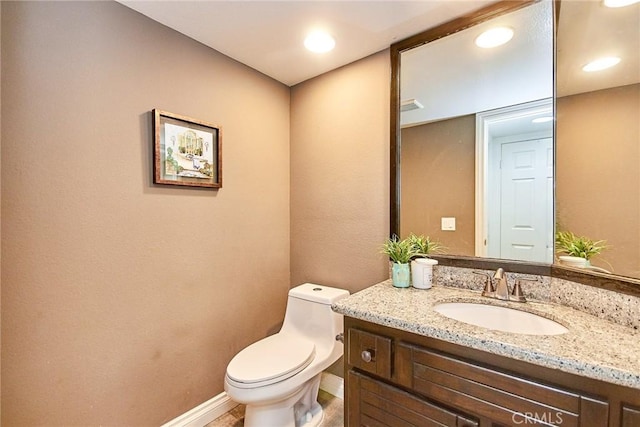 19 Las Cruces, Irvine, CA 92614 - half bathroom with vanity and recessed lighting