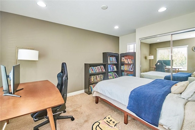 19 Las Cruces, Irvine, CA 92614 - carpeted bedroom featuring recessed lighting, a desk, and a closet