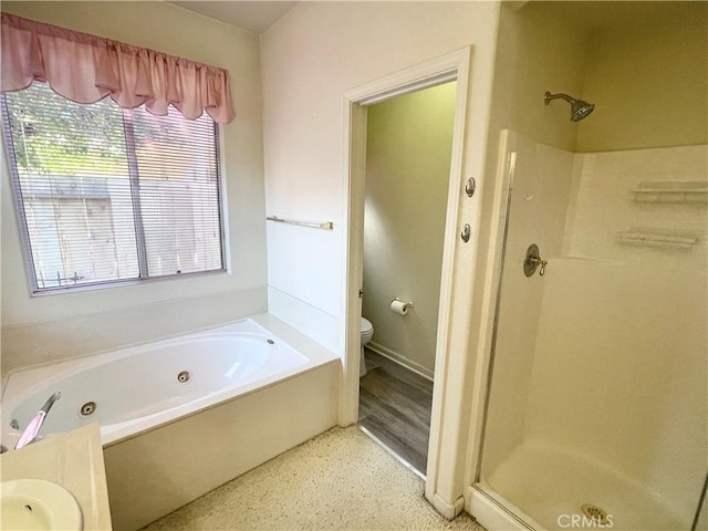 224 Stonewood Dr, Los Banos, CA 93635 - bathroom featuring a whirlpool tub and a stall shower